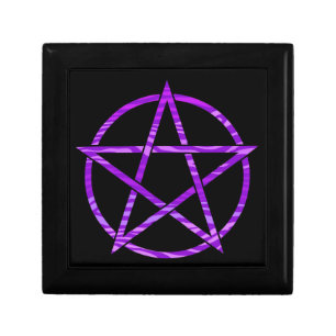 Purple Zebra Pentagram Gift Box