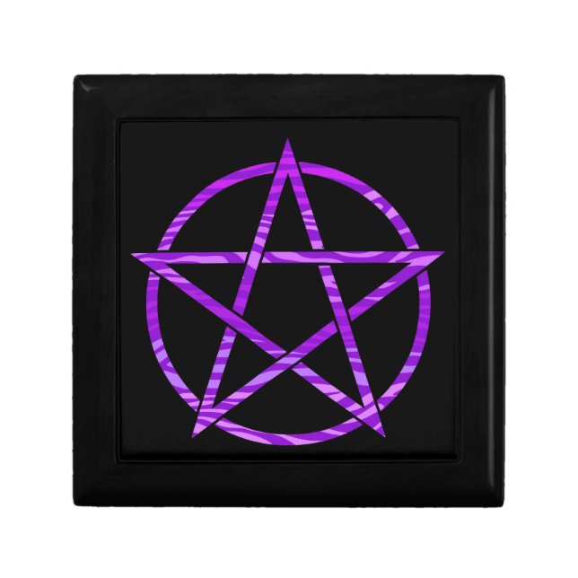 Purple Zebra Pentagram Gift Box (Front)