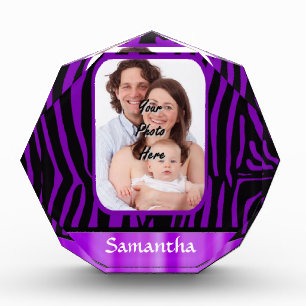 Purple zebra print award