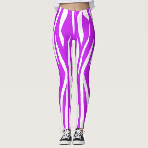 Purple Zebra Print Leggings