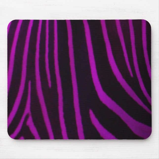 Purple Zebra Print Mouse Pad (Front)