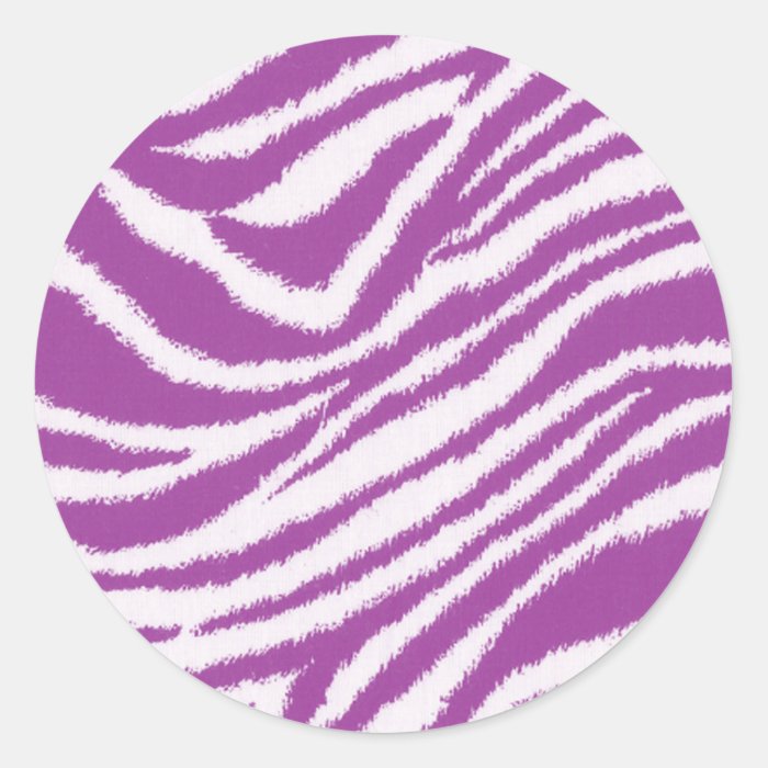 Purple Zebra print Stickers