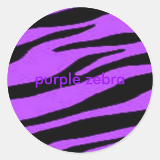 purple zebra, purple zebra classic round sticker