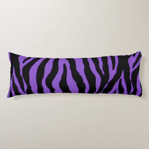 Purple Zebra Stripe Animal Print Body Pillow