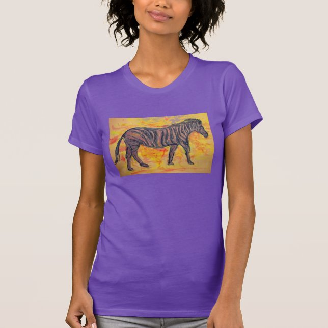 purple  zebra T-Shirt (Front)