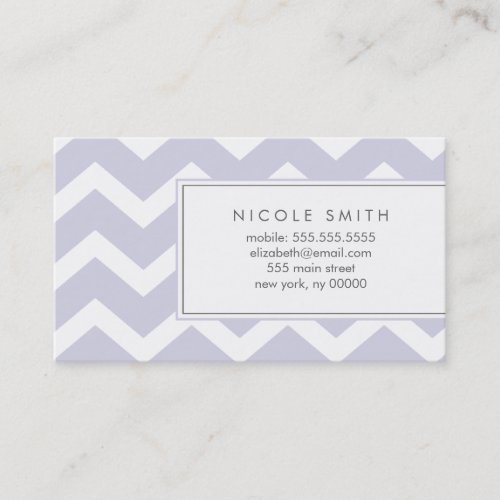 Purple Zig Zag Chevron Pattern Calling Cards Business Card
