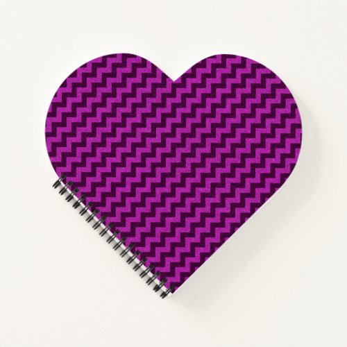 Purple Zig Zag Glitter Notebook
