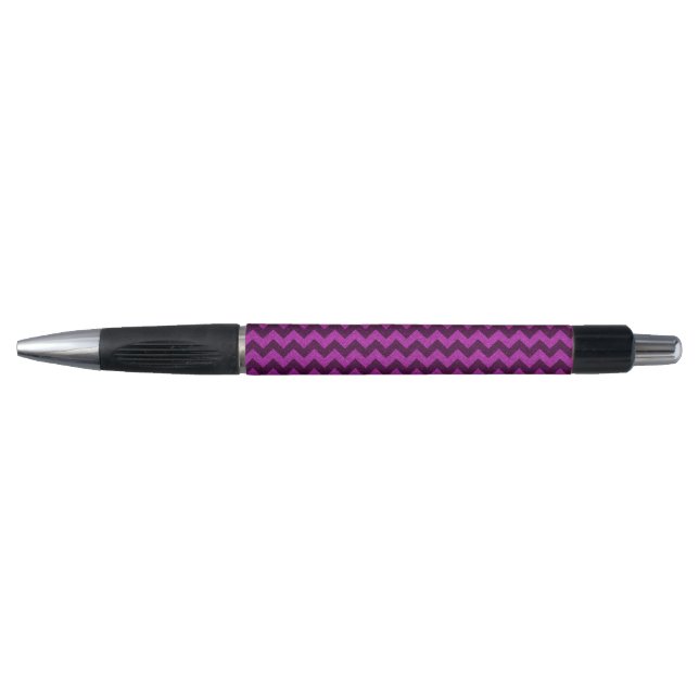 Purple Zig Zag Glitter Pen (Front)