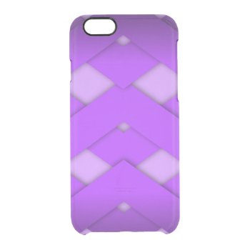 Purple Zigzag Design Clear iPhone 6/6S Case