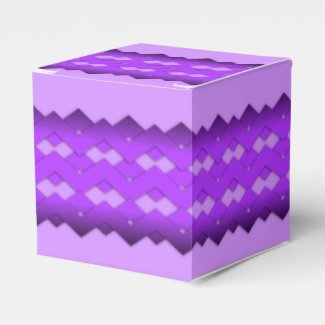 Purple Zigzag Design Party Favor Boxes