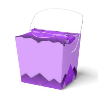 Purple Zigzag Design Party Favor Boxes
