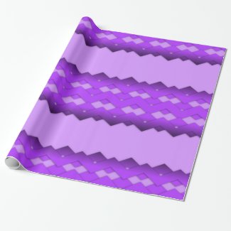 Purple Zigzag Design Wrapping Paper