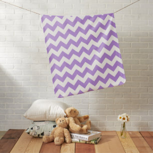 Purple Zigzag, Purple Chevron, Geometric Pattern Baby Blanket