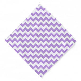 Purple Zigzag, Purple Chevron, Geometric Pattern Bandana