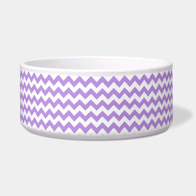 Purple Zigzag, Purple Chevron, Geometric Pattern Bowl (Front)