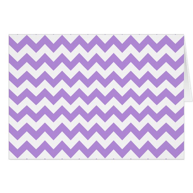 Purple Zigzag, Purple Chevron, Geometric Pattern Cards (Front Horizontal)