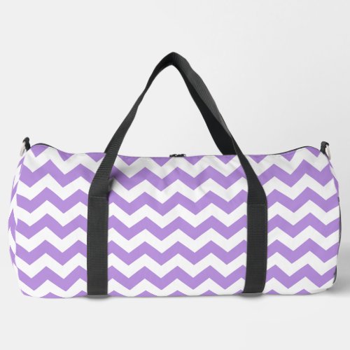 Purple Zigzag Purple Chevron Geometric Pattern Duffle Bag