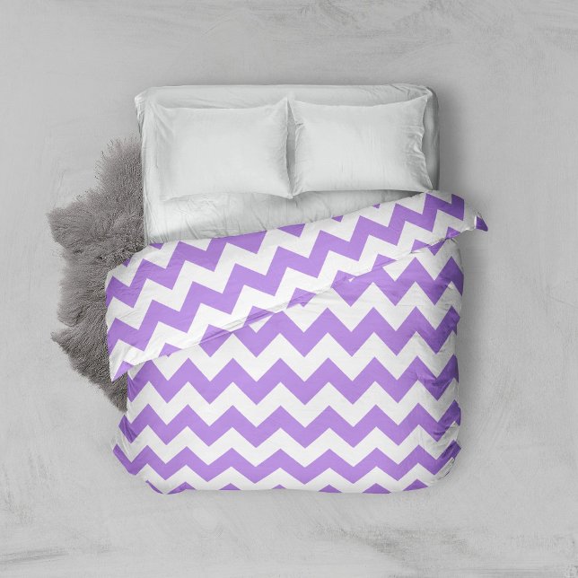 Purple Zigzag, Purple Chevron, Geometric Pattern Duvet Cover (Creator Uploaded)