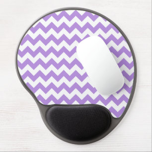 Purple Zigzag, Purple Chevron, Geometric Pattern Gel Mouse Pad
