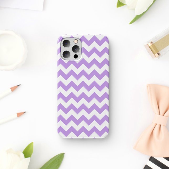 Purple Zigzag, Purple Chevron, Geometric Pattern iPhone Case (Creator Uploaded)