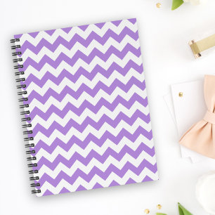 Purple Zigzag, Purple Chevron, Geometric Pattern Notebook