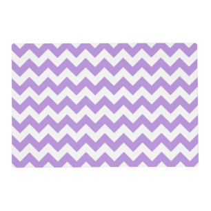 Purple Zigzag, Purple Chevron, Geometric Pattern Placemat