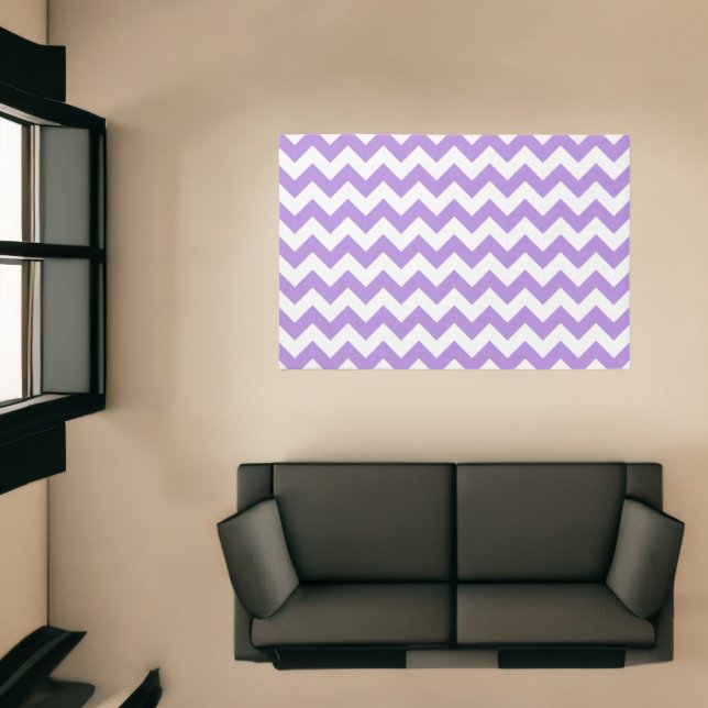Purple Zigzag, Purple Chevron, Geometric Pattern Rug (Insitu (Indoor 1))