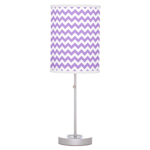 Purple Zigzag Purple Chevron Geometric Pattern Table Lamp