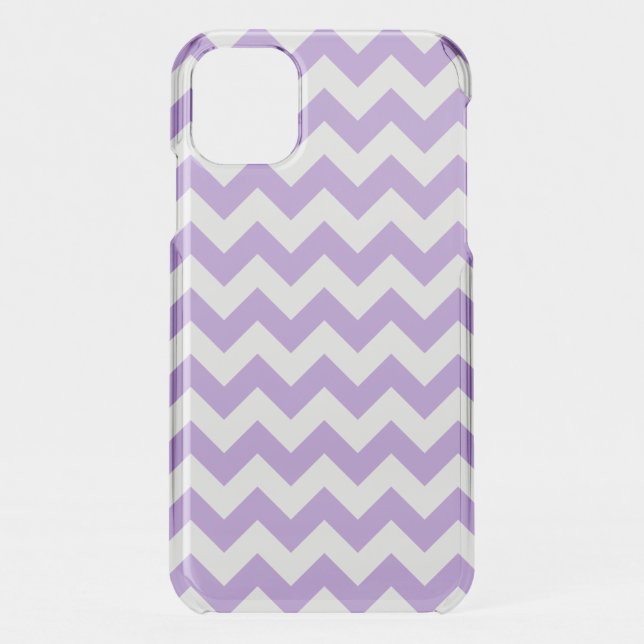 Purple Zigzag, Purple Chevron, Geometric Pattern Uncommon iPhone Case (Back)