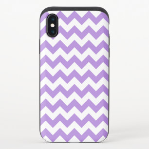 Purple Zigzag, Purple Chevron, Geometric Pattern iPhone X Slider Case