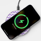 Purple Zigzag, Purple Chevron, Geometric Pattern Wireless Charger (Phone)