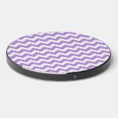 Purple Zigzag, Purple Chevron, Geometric Pattern Wireless Charger (Front 2)