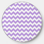 Purple Zigzag, Purple Chevron, Geometric Pattern Wireless Charger (Front)