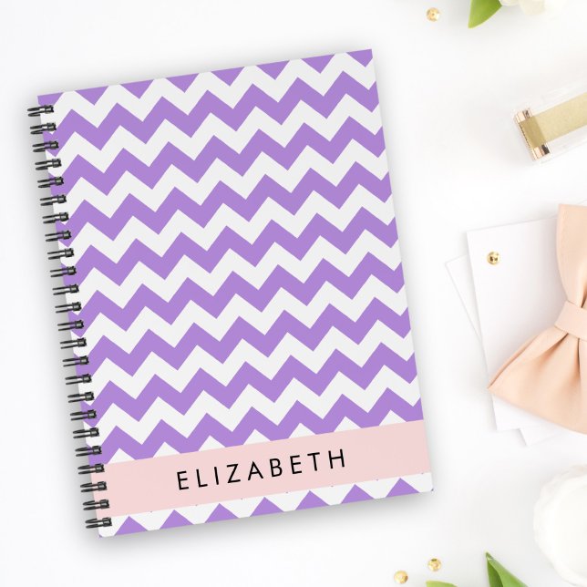 Purple Zigzag, Purple Chevron, Your Name Planner (Creator Uploaded)