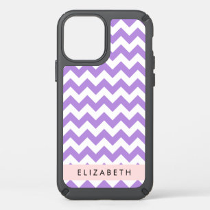 Purple Zigzag, Purple Chevron, Your Name Speck iPhone 12 Case