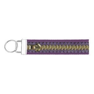 Purple Zipper Wrist Key Chain