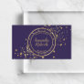Purple Zodiac Astrology Gold Stars Business Card