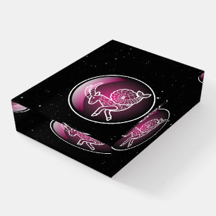 Purple Zodiac Capricorn Paperweight