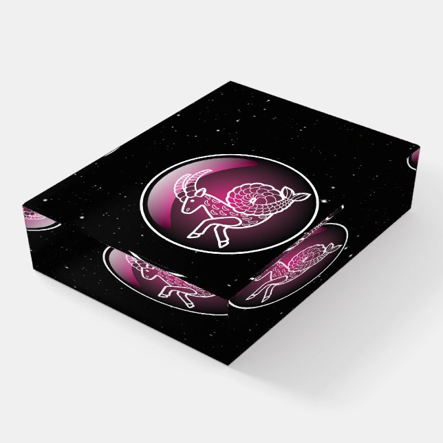Purple Zodiac Capricorn Paperweight (Angled)