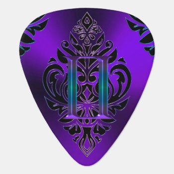 Purple Zodiac Sign Gemini Tribal Guitar Pick by UROCKSymbology at Zazzle
