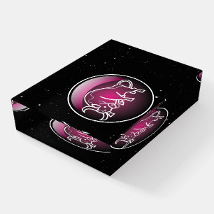 Purple Zodiac Taurus Paperweight