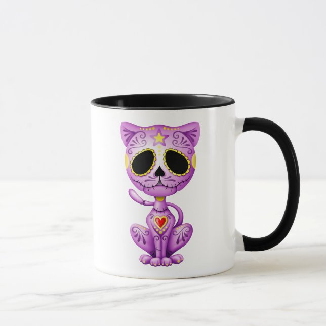 Purple Zombie Sugar Kitten Mug (Right)
