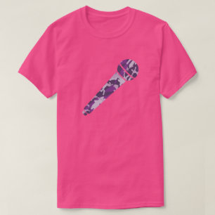 PurpleBerry Camo Pattern Microphone T-Shirt
