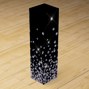 Purpleblack glitter glam glitter sparkles elegant wine box