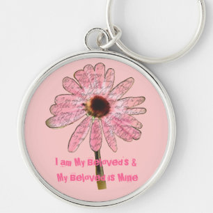 purpleconeflowerbeloved3 keychain