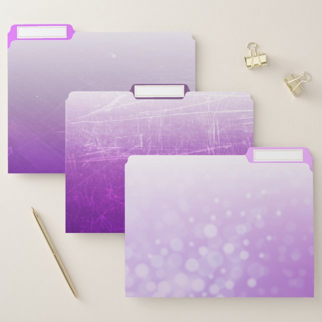 Purpleicious Set of Three File Folders (Set)