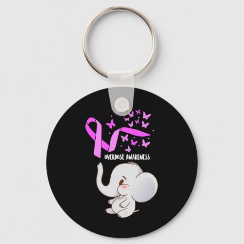 Purpleln Balloons Overdose Awareness Supporter  Keychain