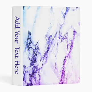 Purples and Blueish Vein Marble Look Personal Mini Binder