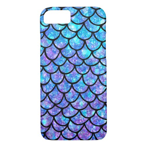 Purples  Blues Mermaid scales iPhone 87 Case