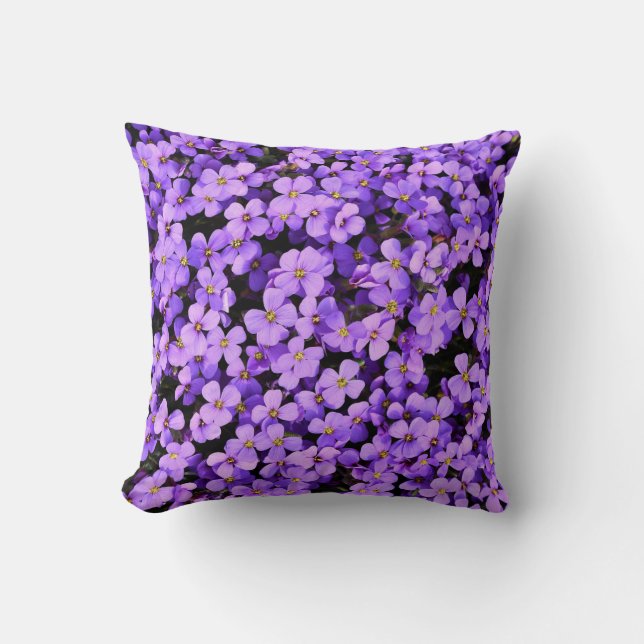 Purples flowers  throw pillow (Front)